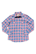 Palaka Nui LS Lava Red Western Aloha