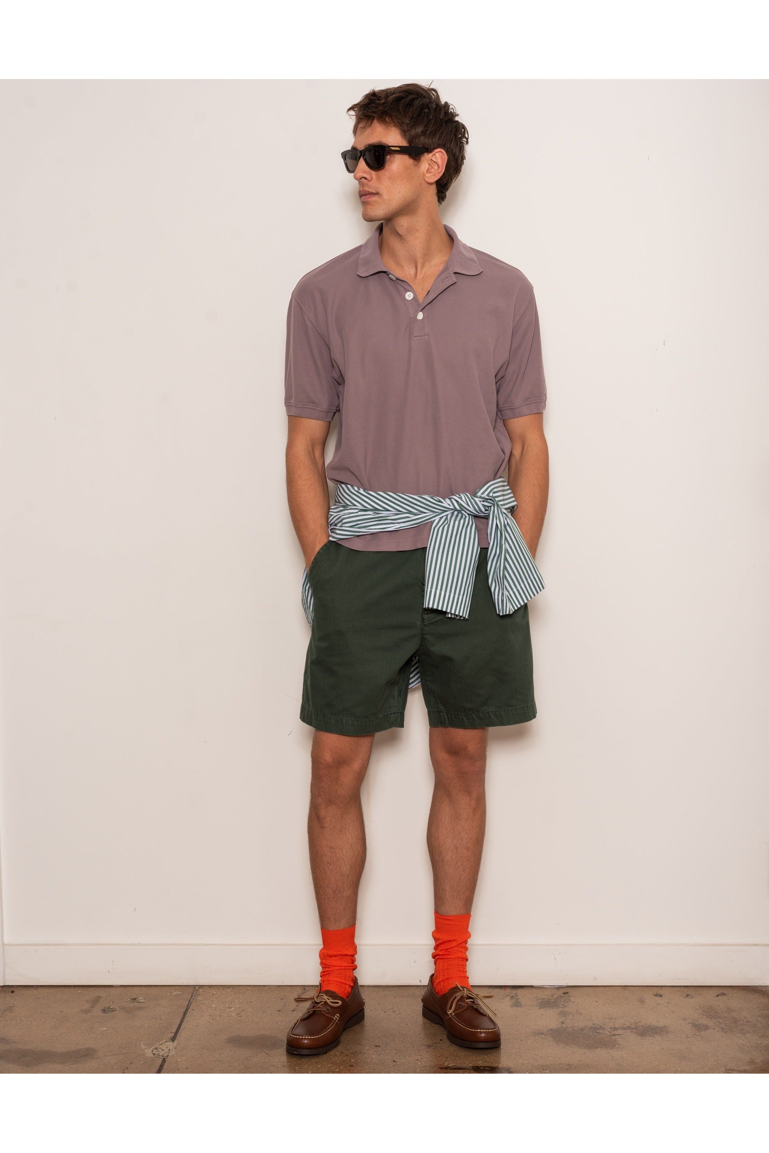 Pull On Short In Cotton Herringbone Alex Mill