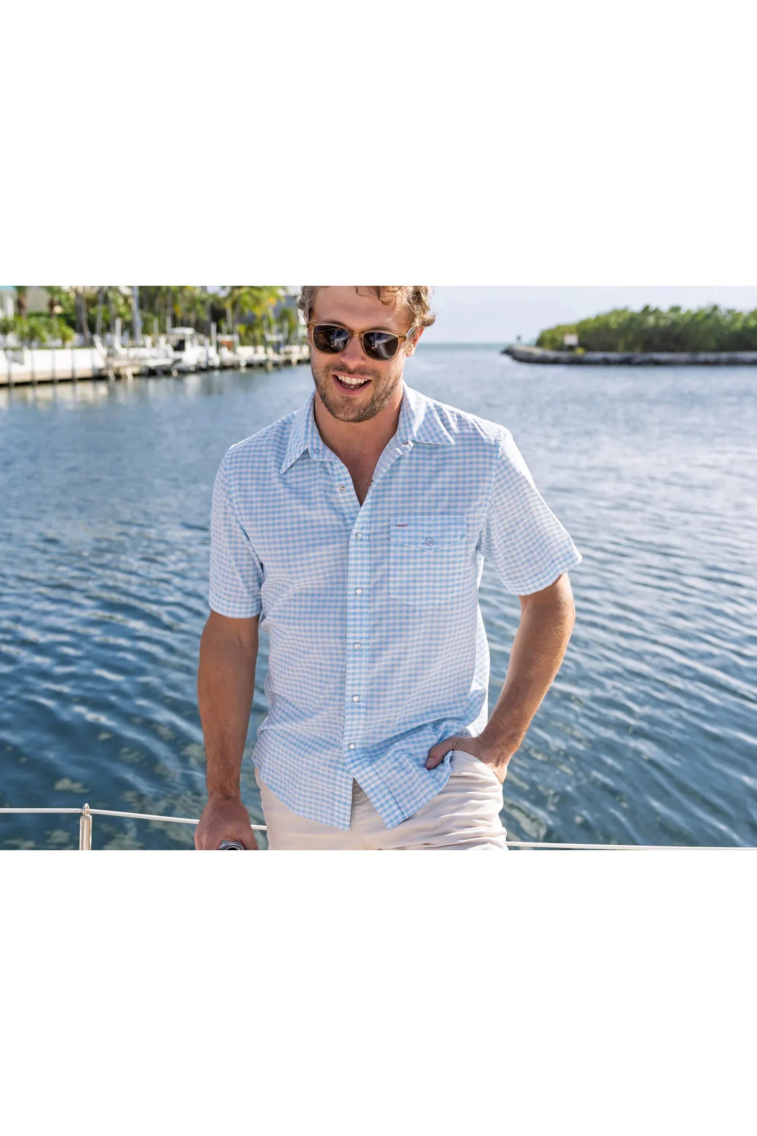 Short Sleeve Corduroy Pearl Snap Criquet