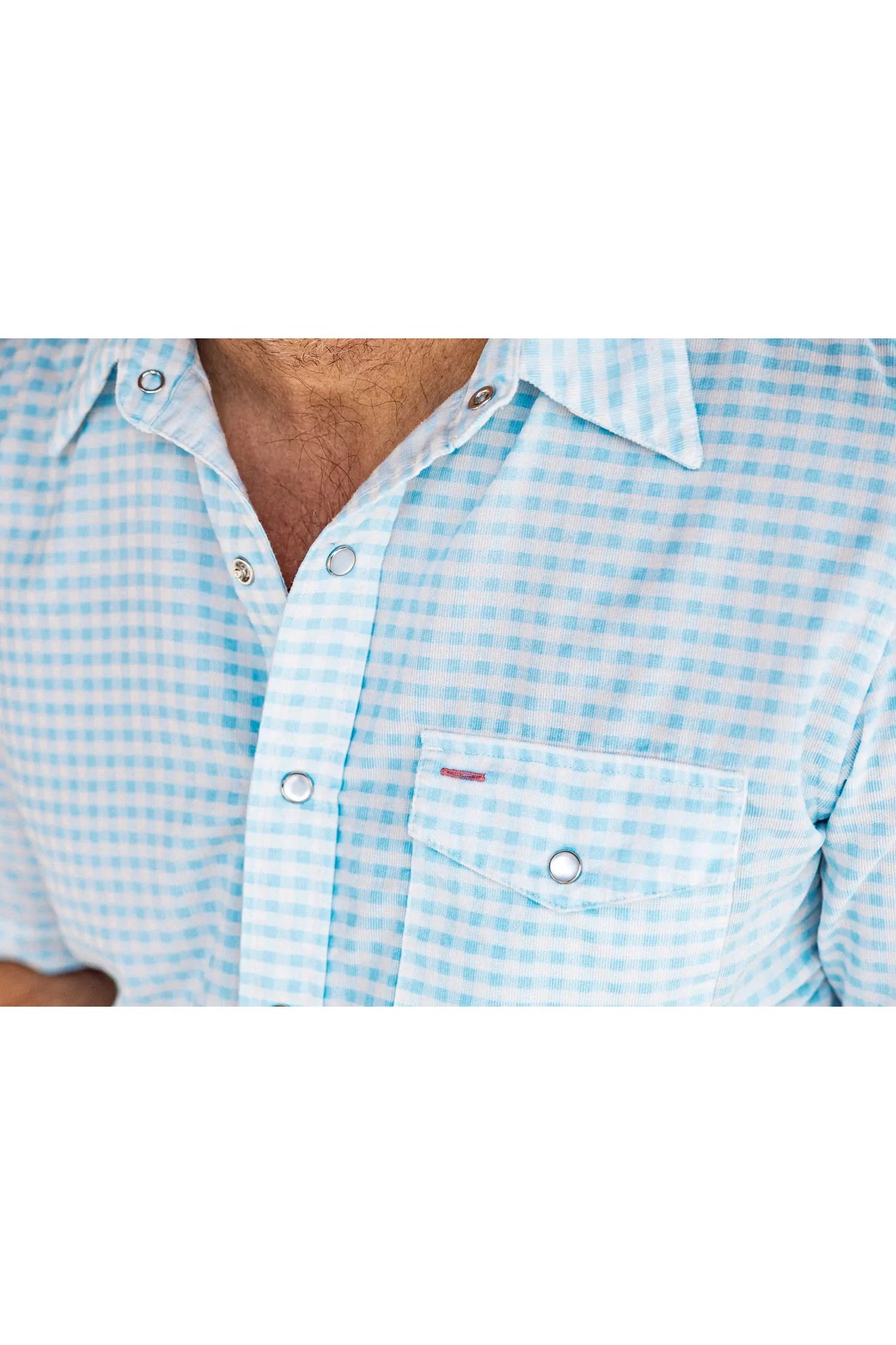 Short Sleeve Corduroy Pearl Snap Criquet
