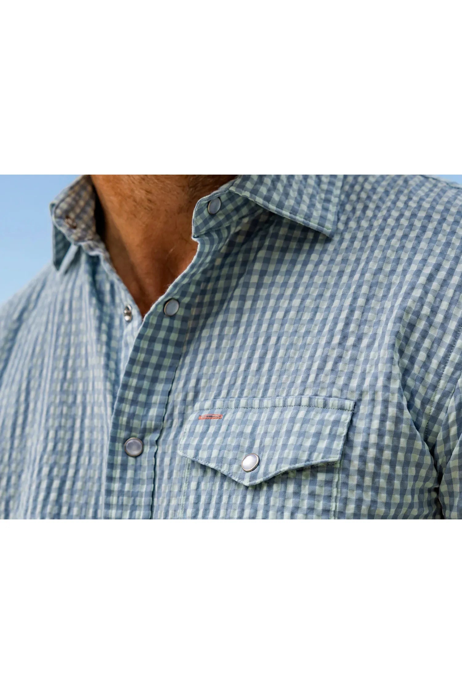 Performance Pearl Snap Button Down Criquet