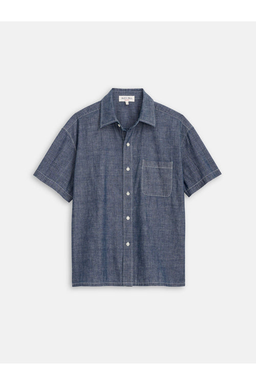 Alex Ss Shirt In Chambray Alex Mill