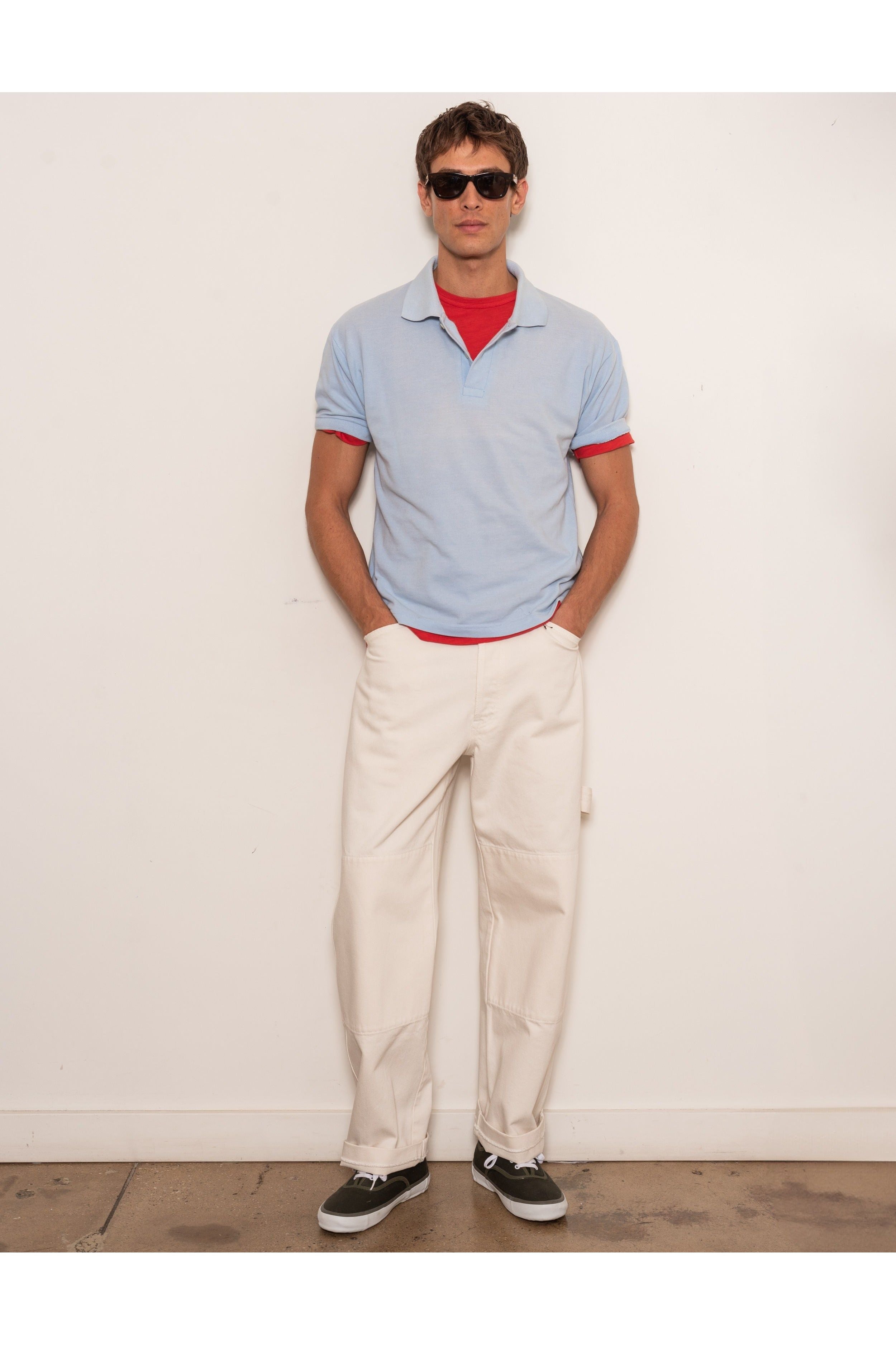 Garment Dyed Polo in Pique Cotton Alex Mill