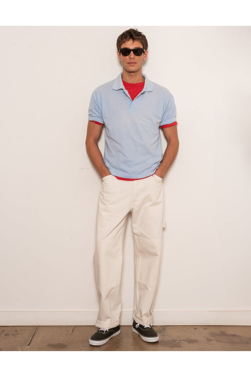 Garment Dyed Polo in Pique Cotton Alex Mill