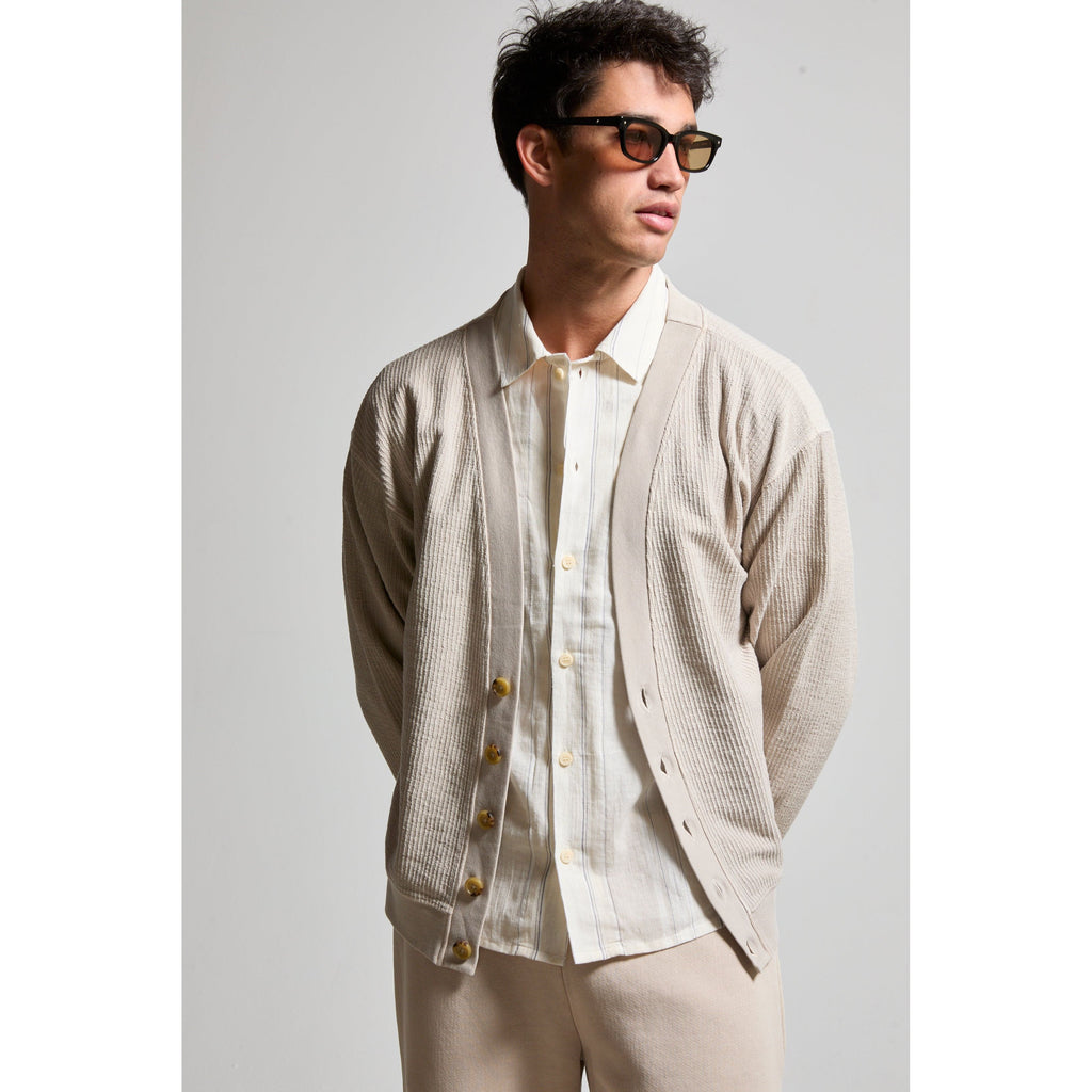 Beck Textured Cardigan ASHER