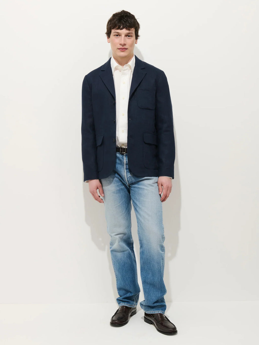 Mercer Linen Jacket in Navy