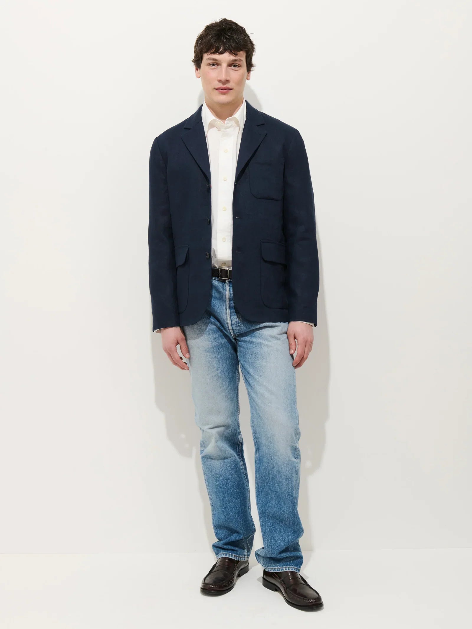 Mercer Linen Jacket in Navy