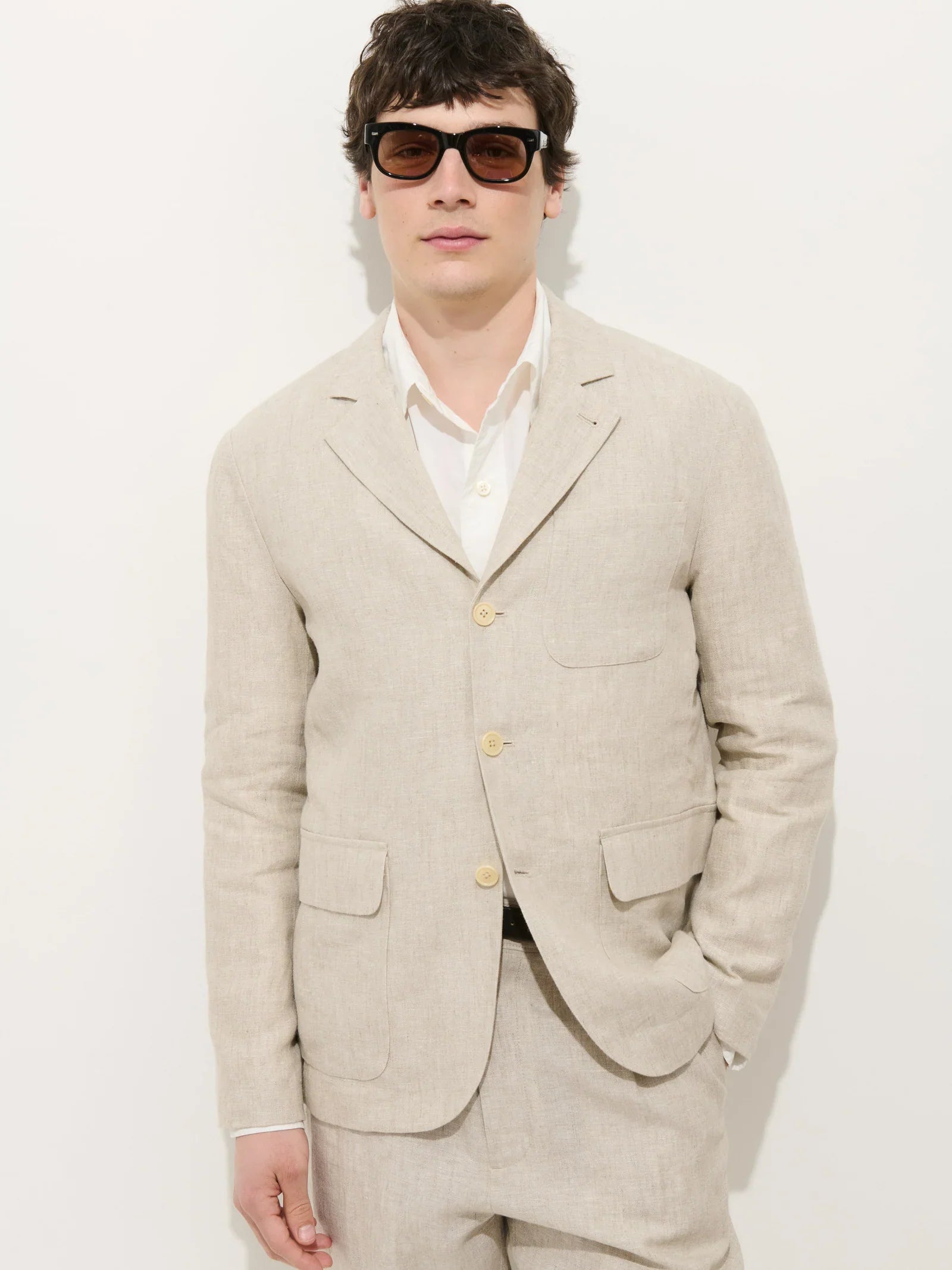 Mercer Linen Jacket in Flax