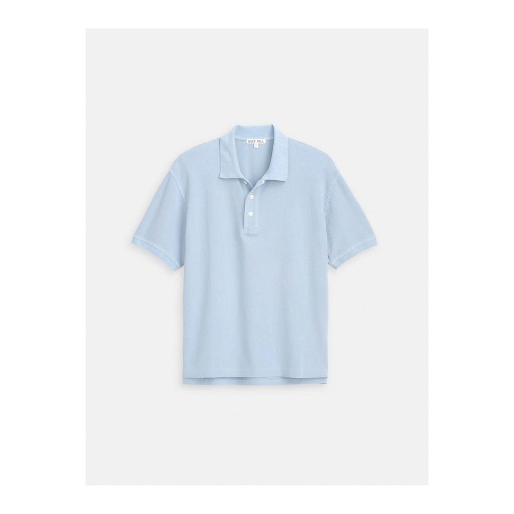 Garment Dyed Polo in Pique Cotton Alex Mill