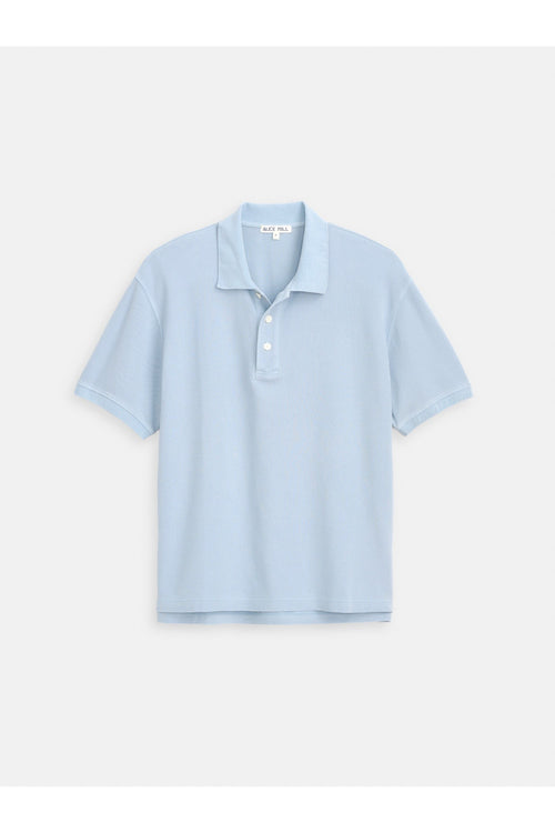 Garment Dyed Polo in Pique Cotton Alex Mill