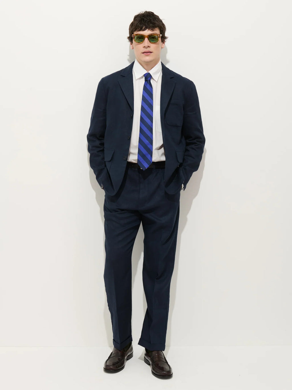Mercer Linen Jacket in Navy