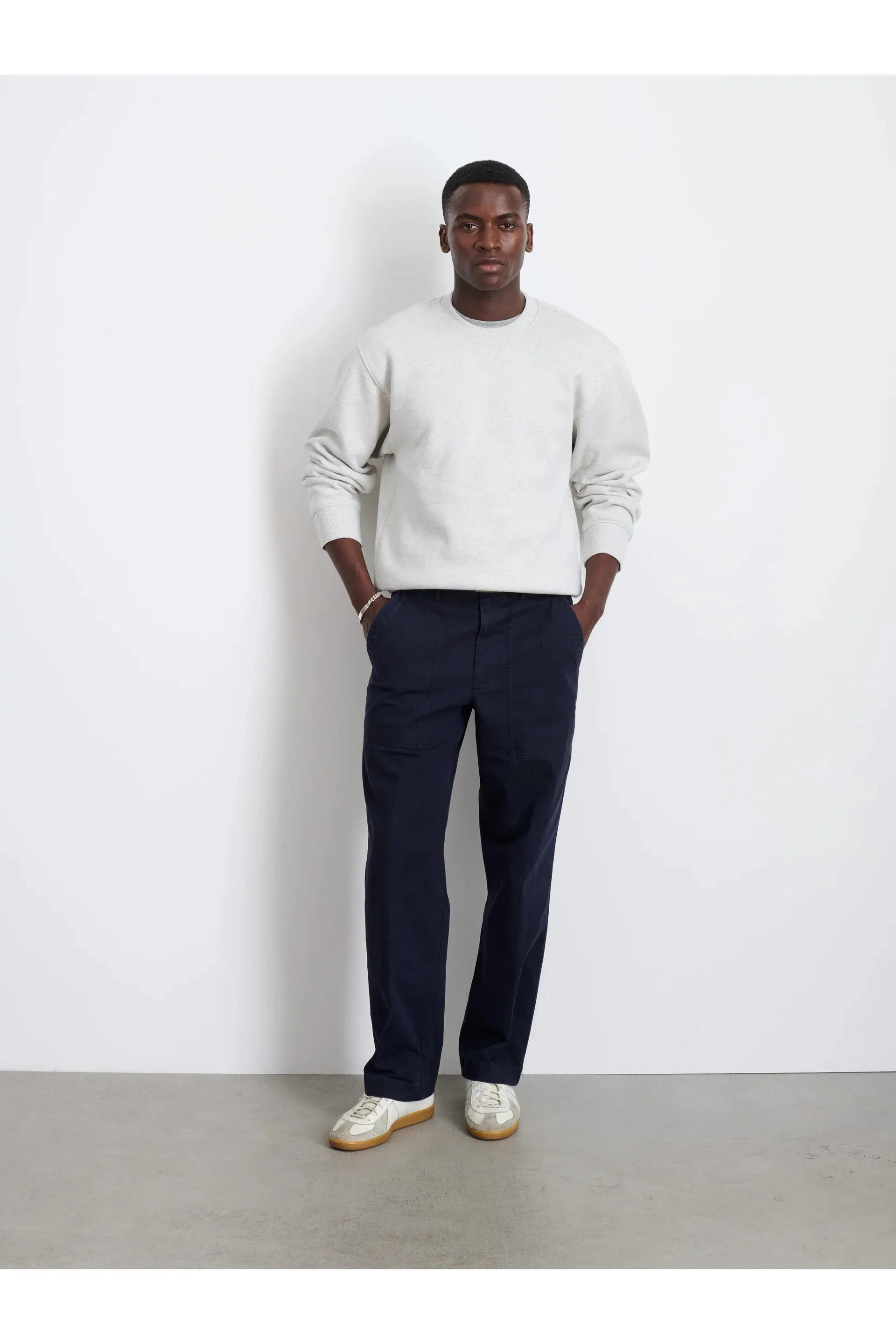 Field Pant Herringbone Navy Alex Mill