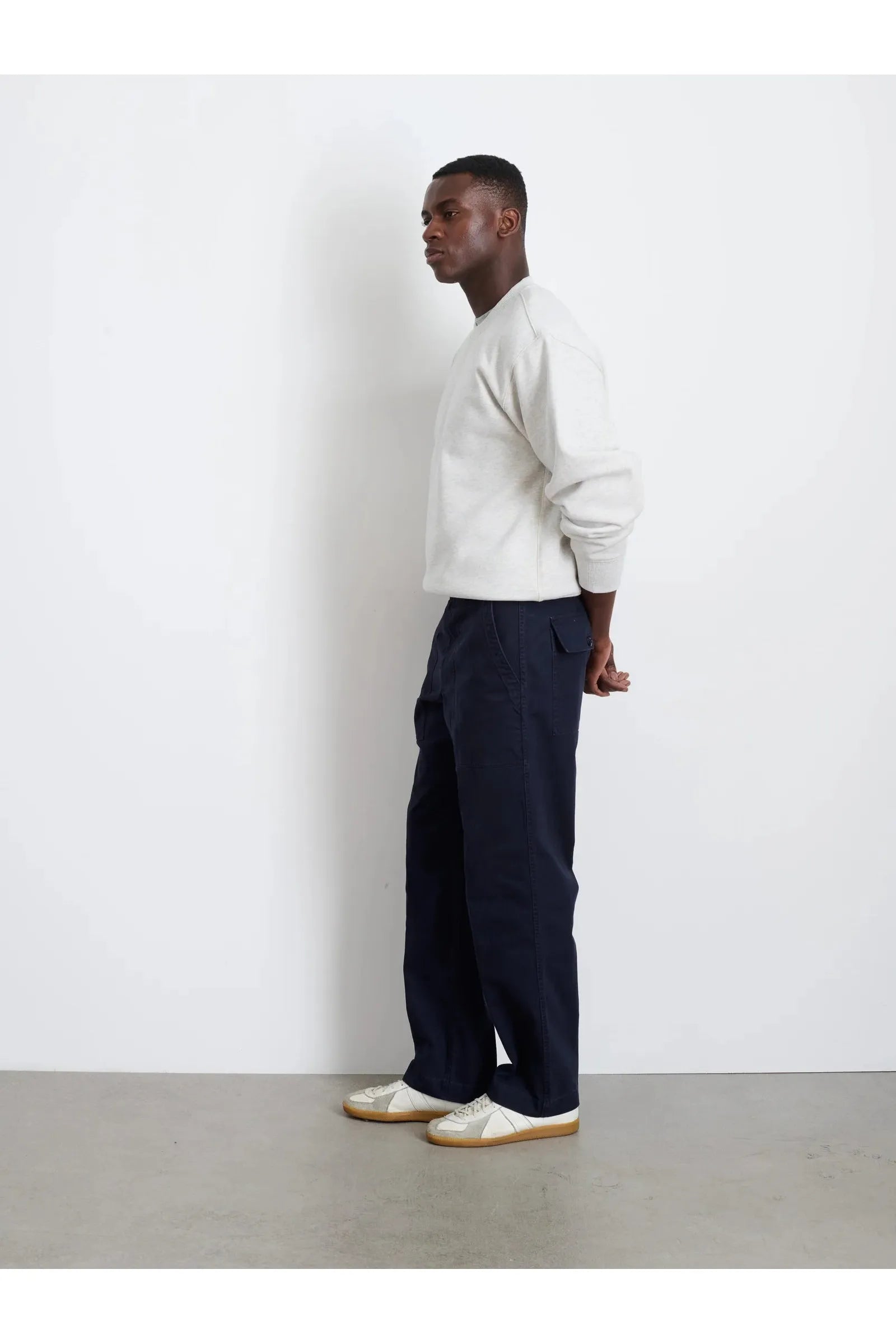 Field Pant Herringbone Navy Alex Mill