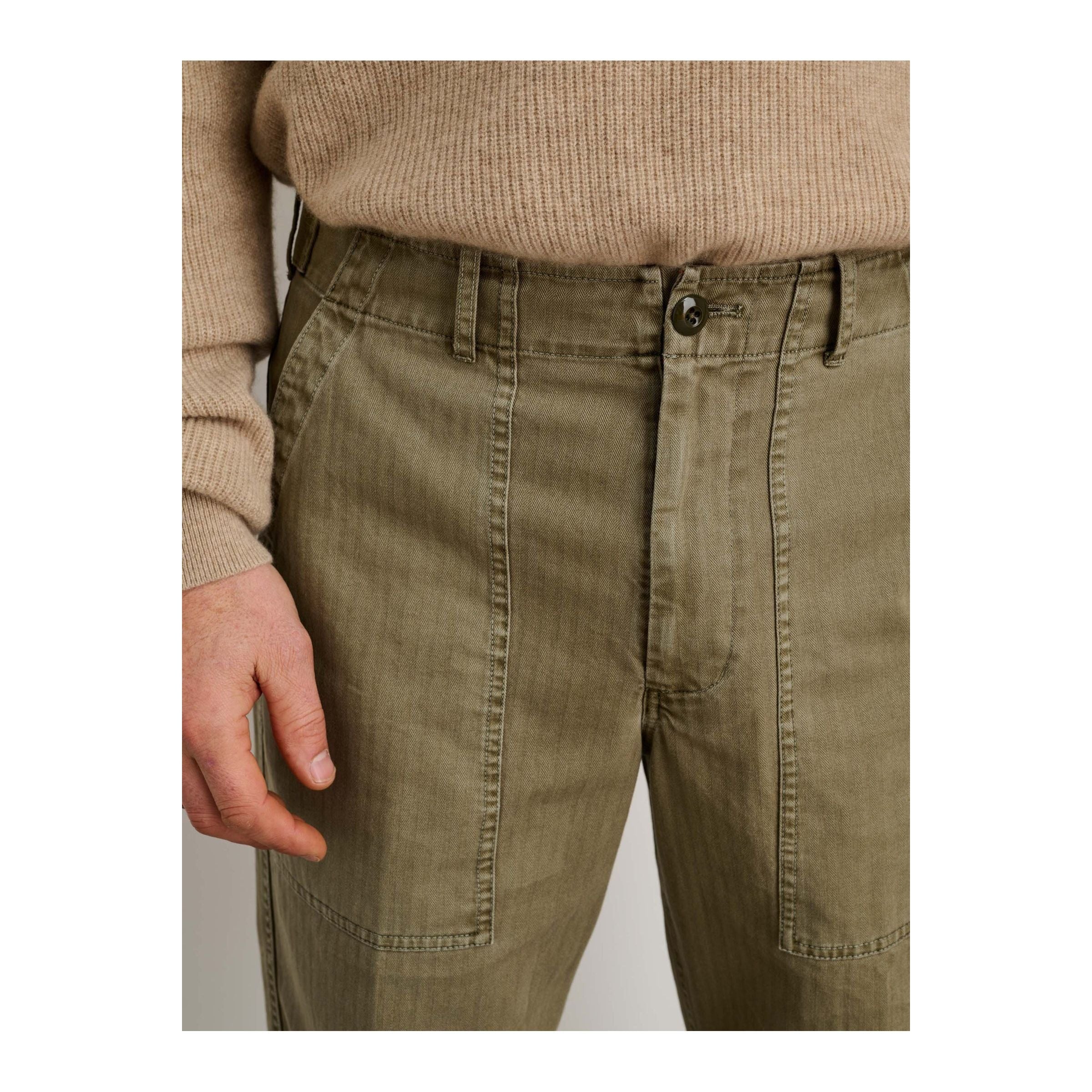 Field Pant Herringbone Dark Olive Alex Mill