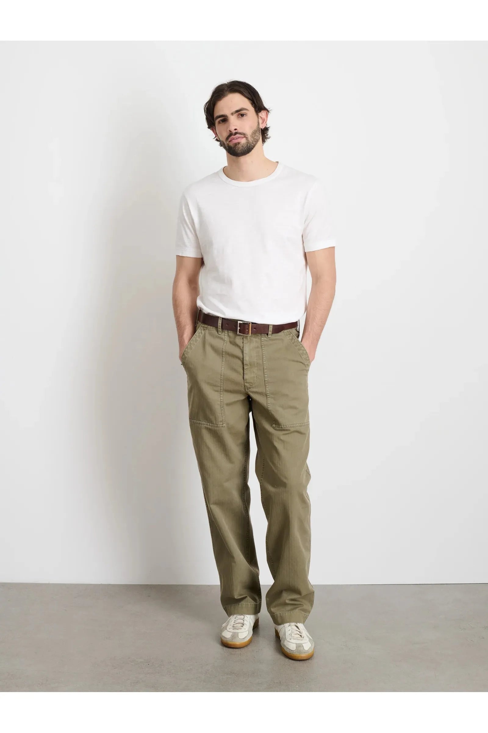 Field Pant Herringbone Dark Olive Alex Mill