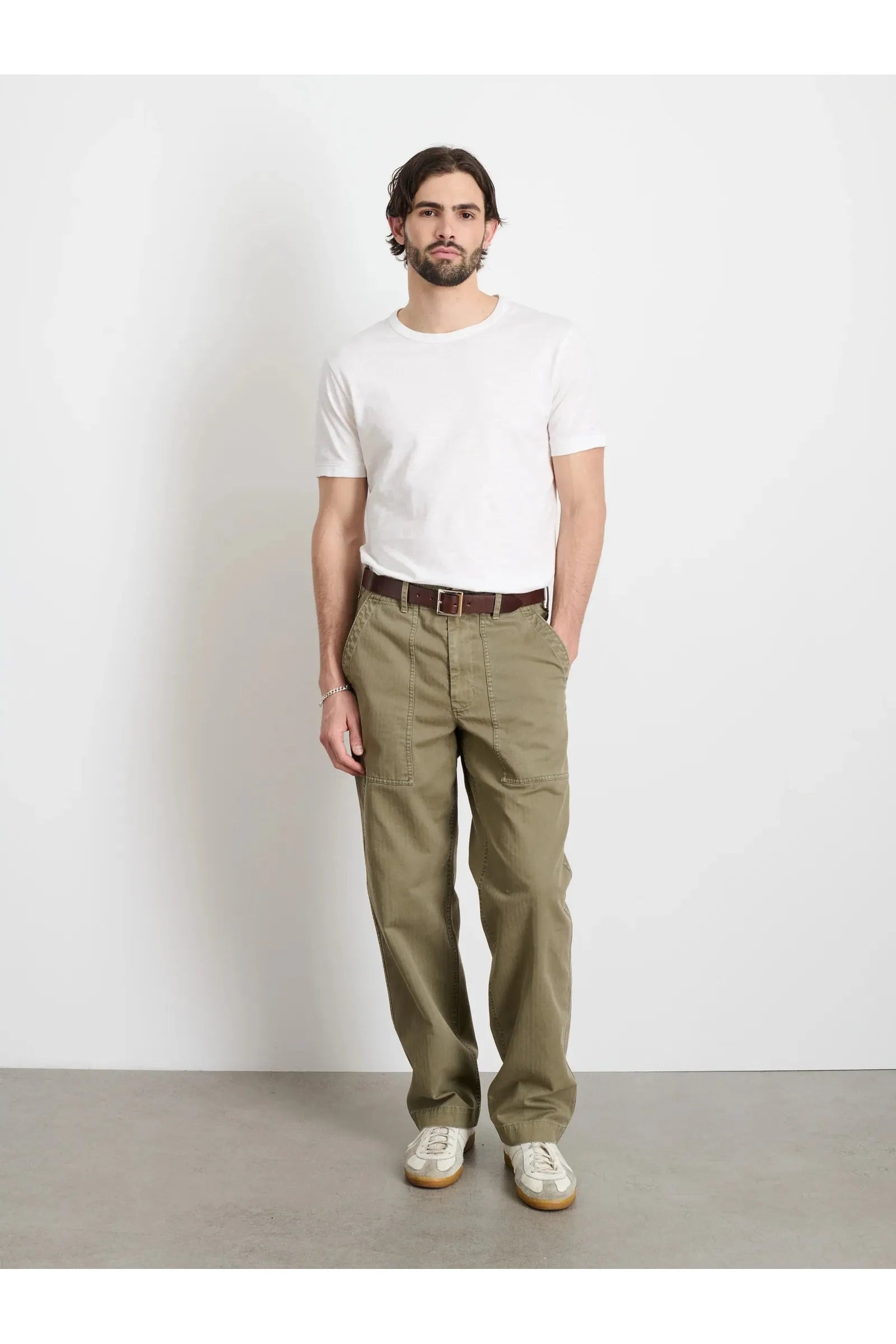 Field Pant Herringbone Dark Olive Alex Mill