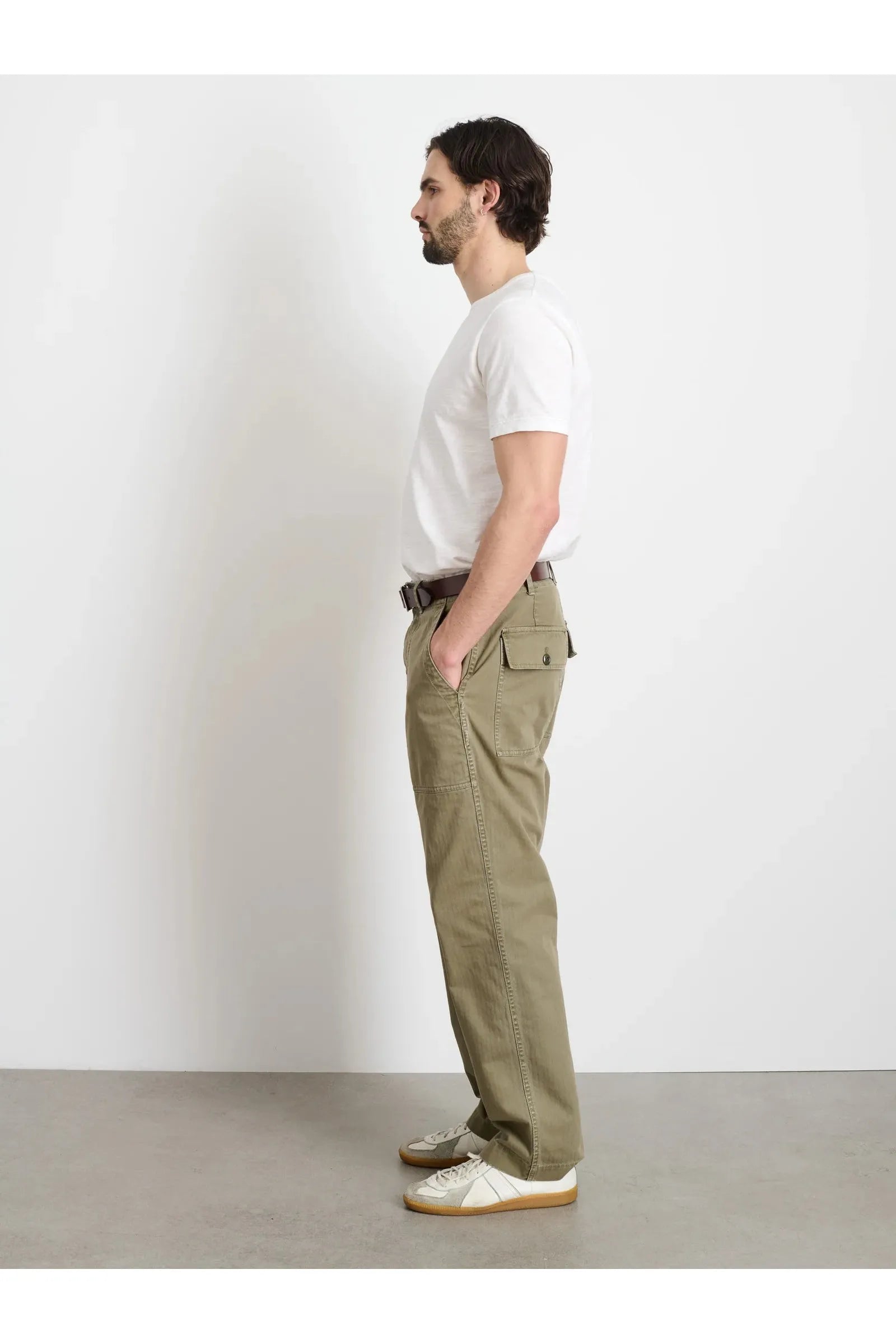 Field Pant Herringbone Dark Olive Alex Mill
