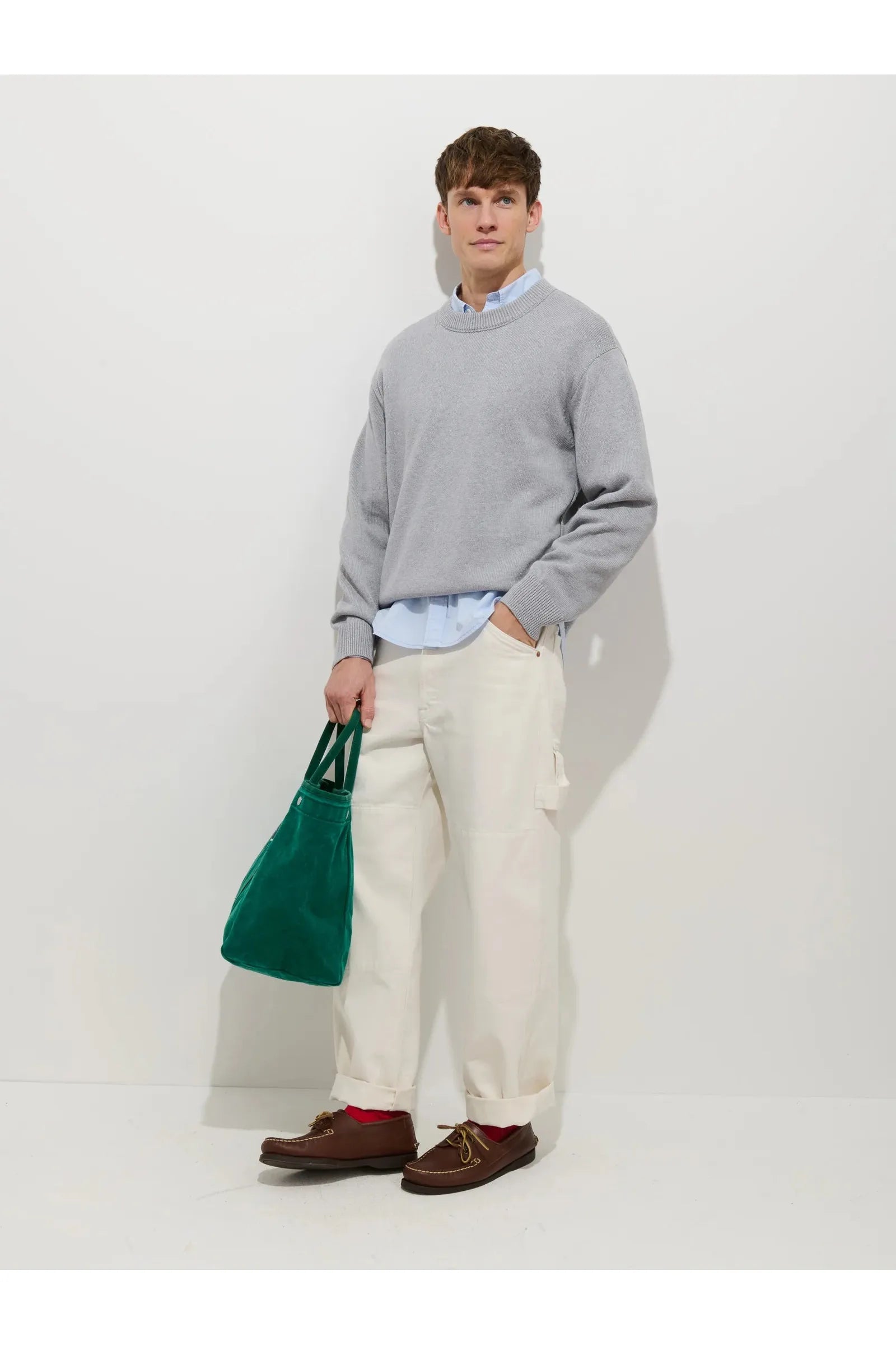 Gabriel Crewneck Sweater Heather Grey Alex Mill