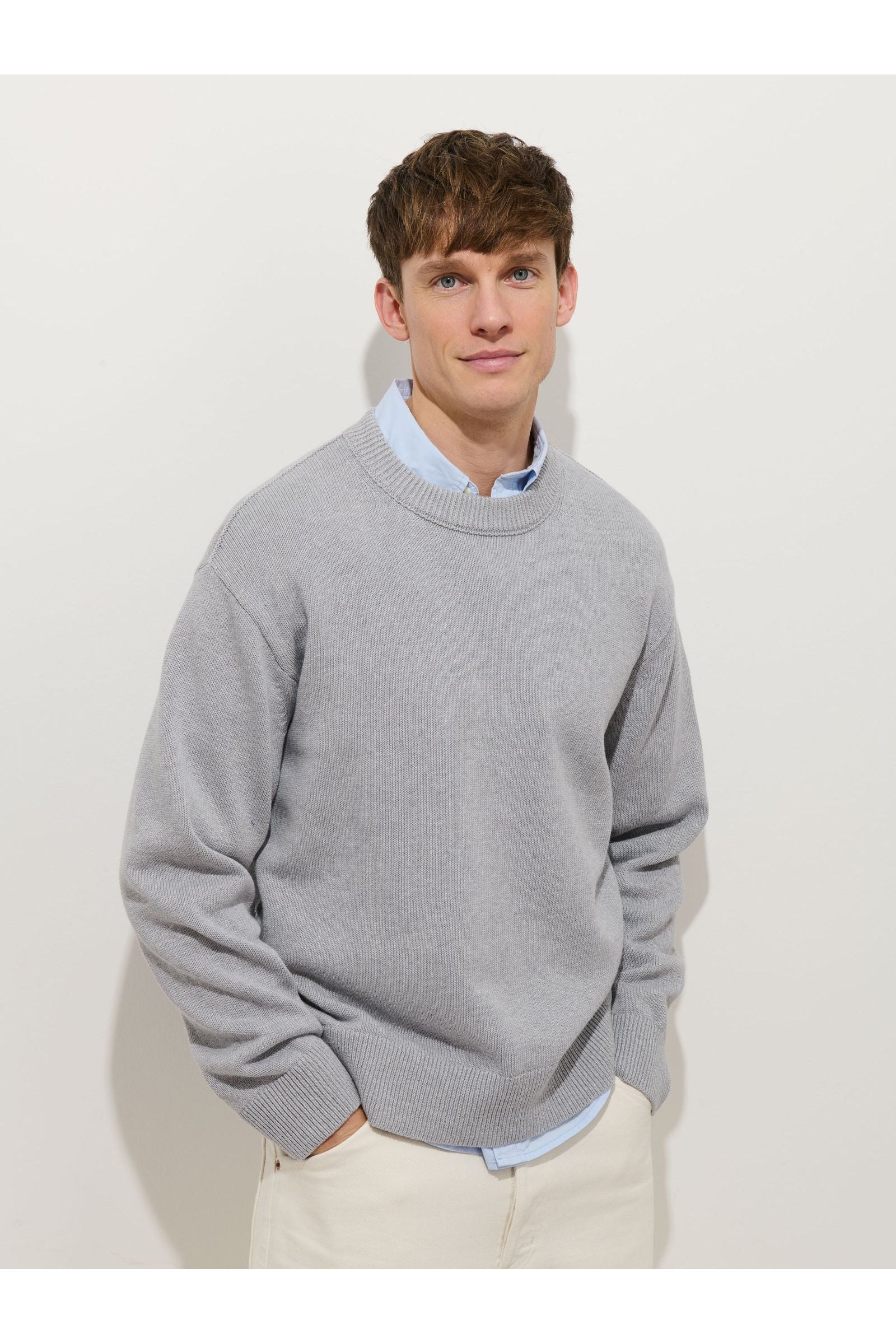 Gabriel Crewneck Sweater Heather Grey Alex Mill
