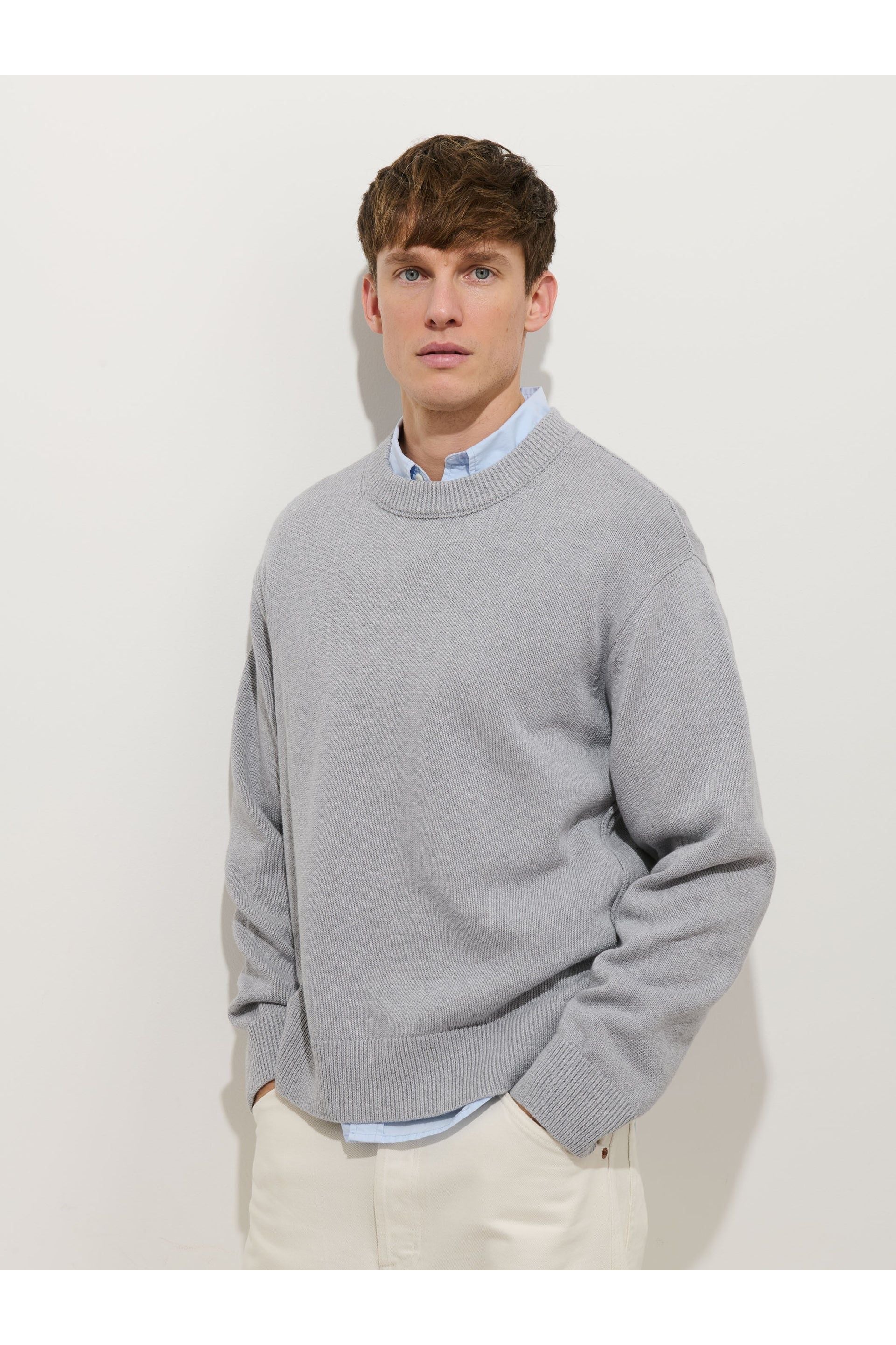 Gabriel Crewneck Sweater Heather Grey Alex Mill