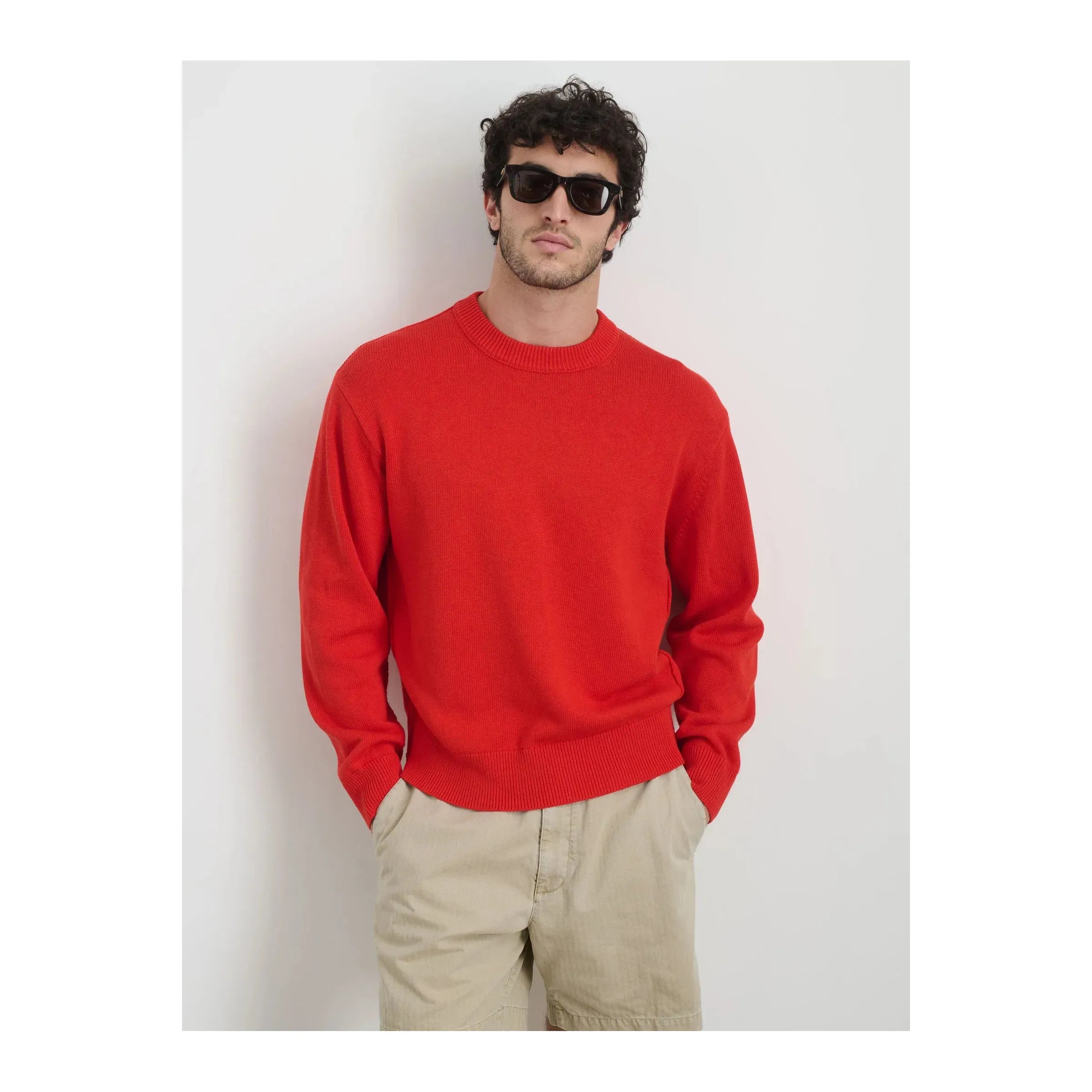 Gabriel Crewneck Sweater Hot Chili Alex Mill
