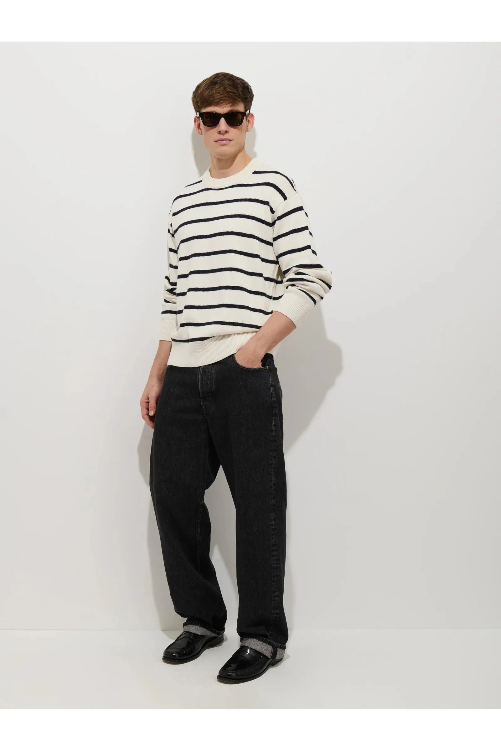 Gabriel Crewneck Sweater in Cotton Linen Alex Mill