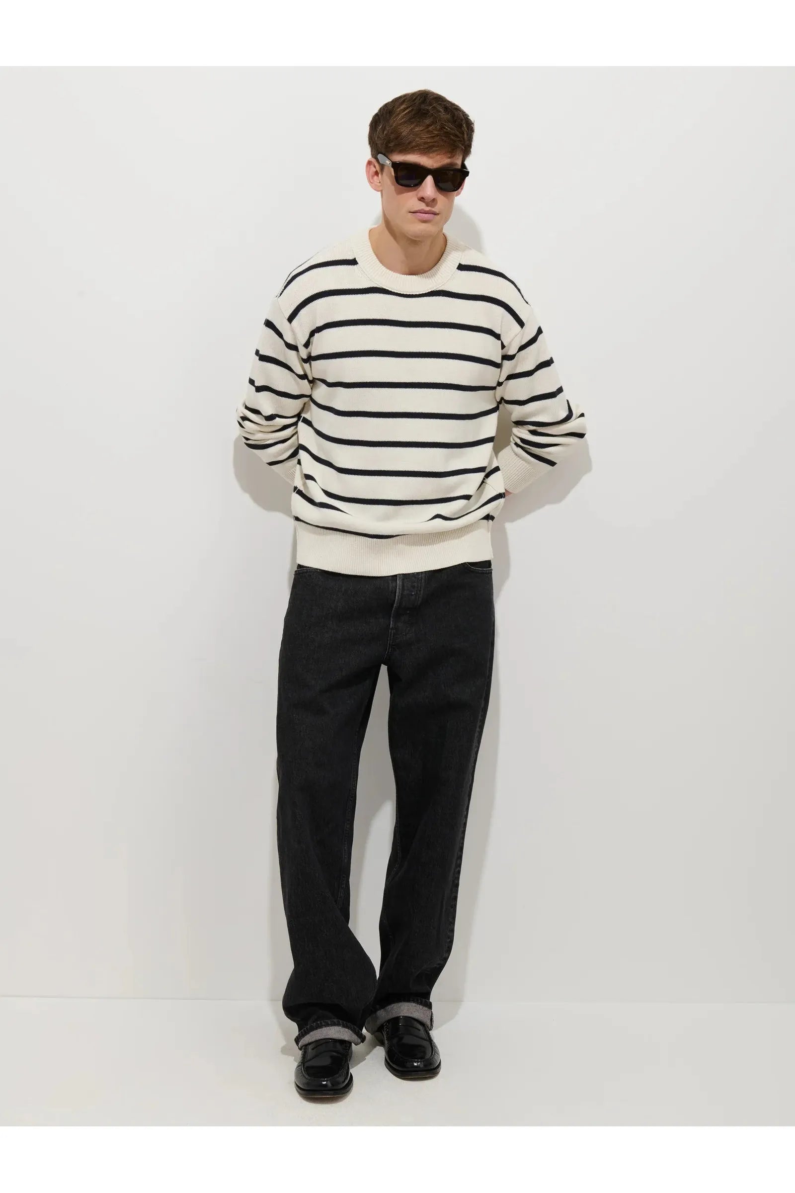 Gabriel Crewneck Sweater in Cotton Linen Alex Mill