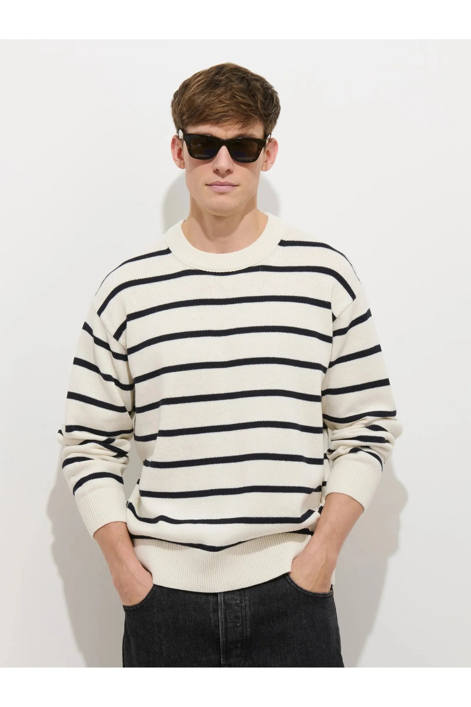 Gabriel Crewneck Sweater in Cotton Linen Alex Mill