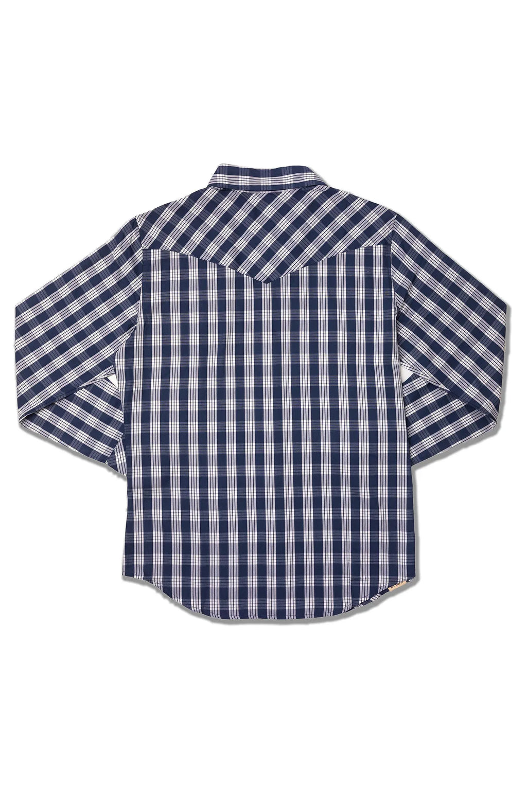 Palaka Yarn Dyed Western LS Navy Western Aloha