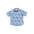 Tahitian Pareu SS Red White Blue Western Aloha