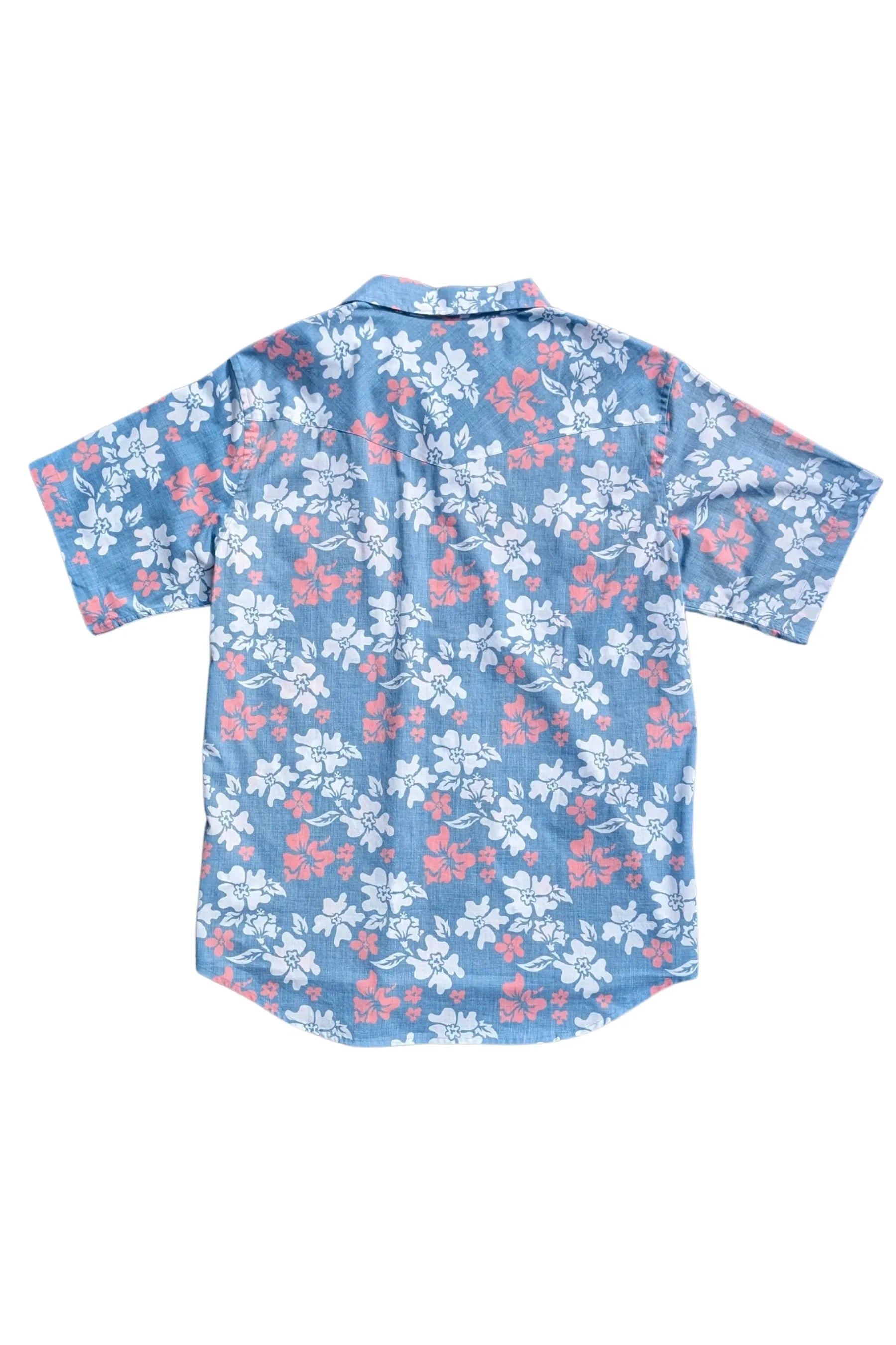Tahitian Pareu SS Red White Blue Western Aloha