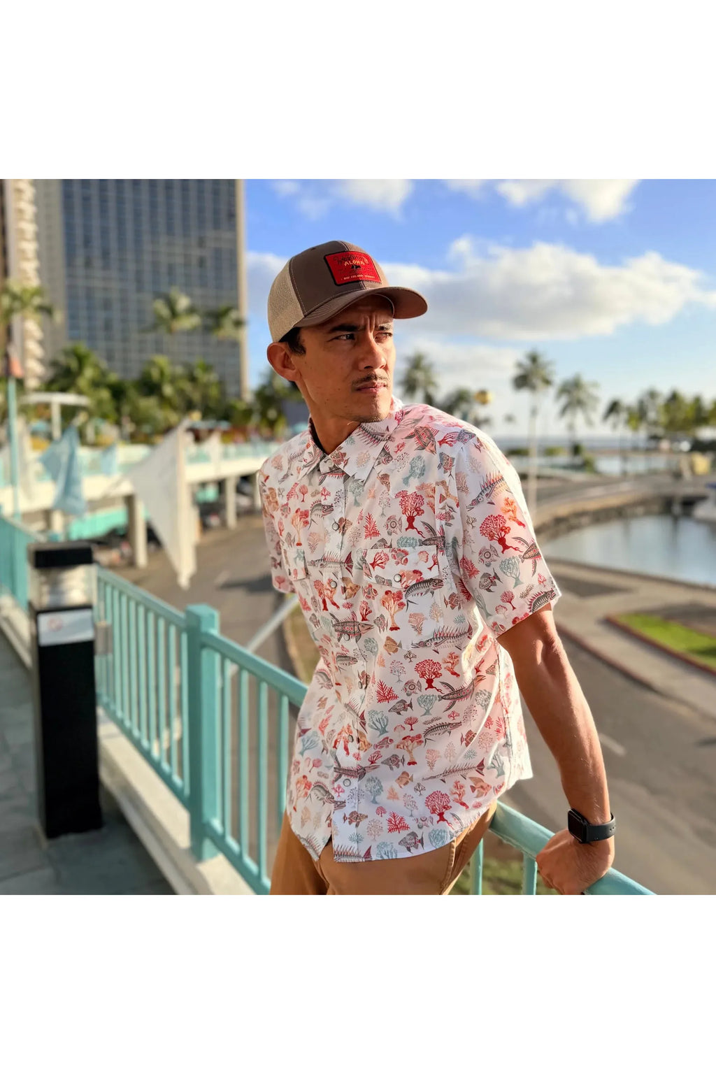 REEF RAGE SS SNAP SHIRT Western Aloha