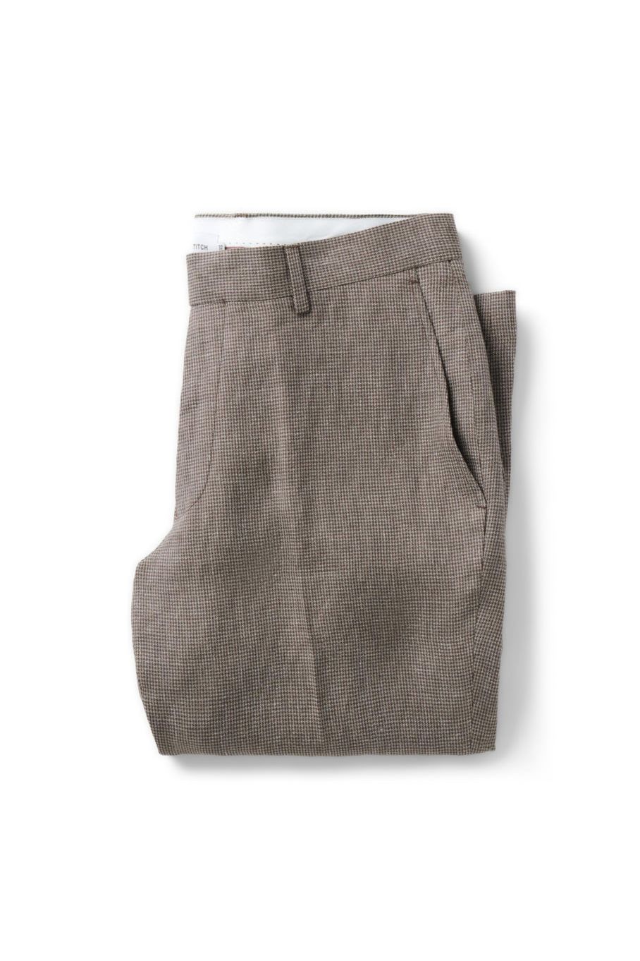 The Stevens Trouser in Morel Micro Check Taylor Stitch