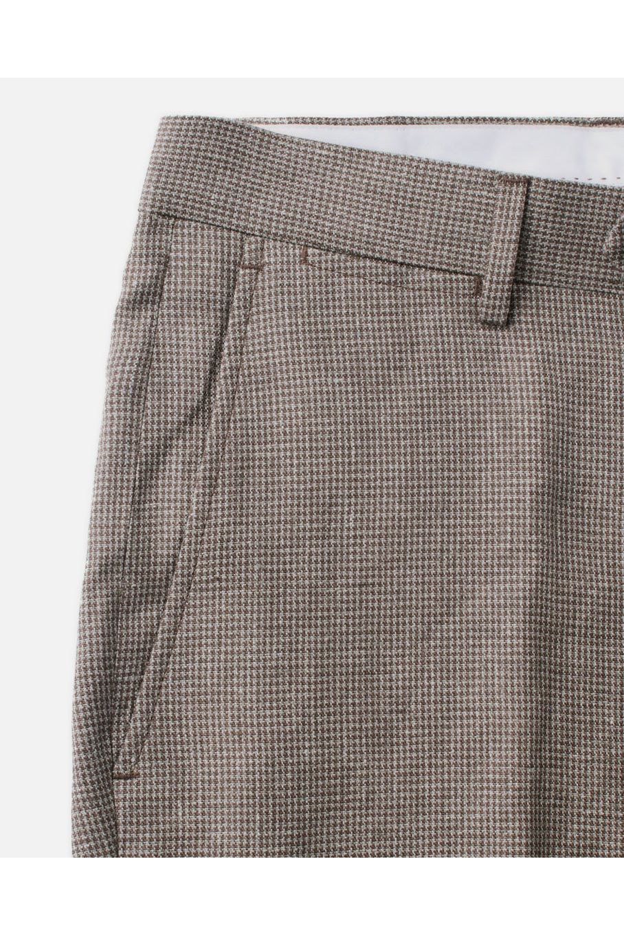The Stevens Trouser in Morel Micro Check Taylor Stitch