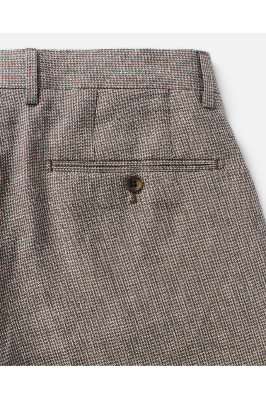 The Stevens Trouser in Morel Micro Check Taylor Stitch