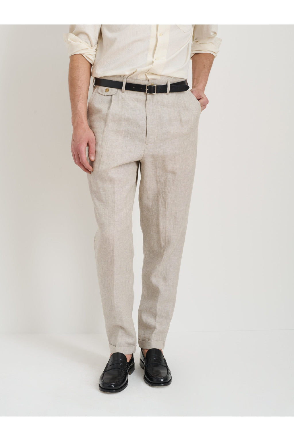 Standard Pleated Pant In Flax Linen Alex Mill