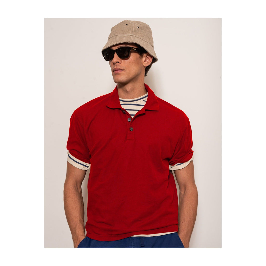 Garment Dyed Polo in Pique Cotton Alex Mill