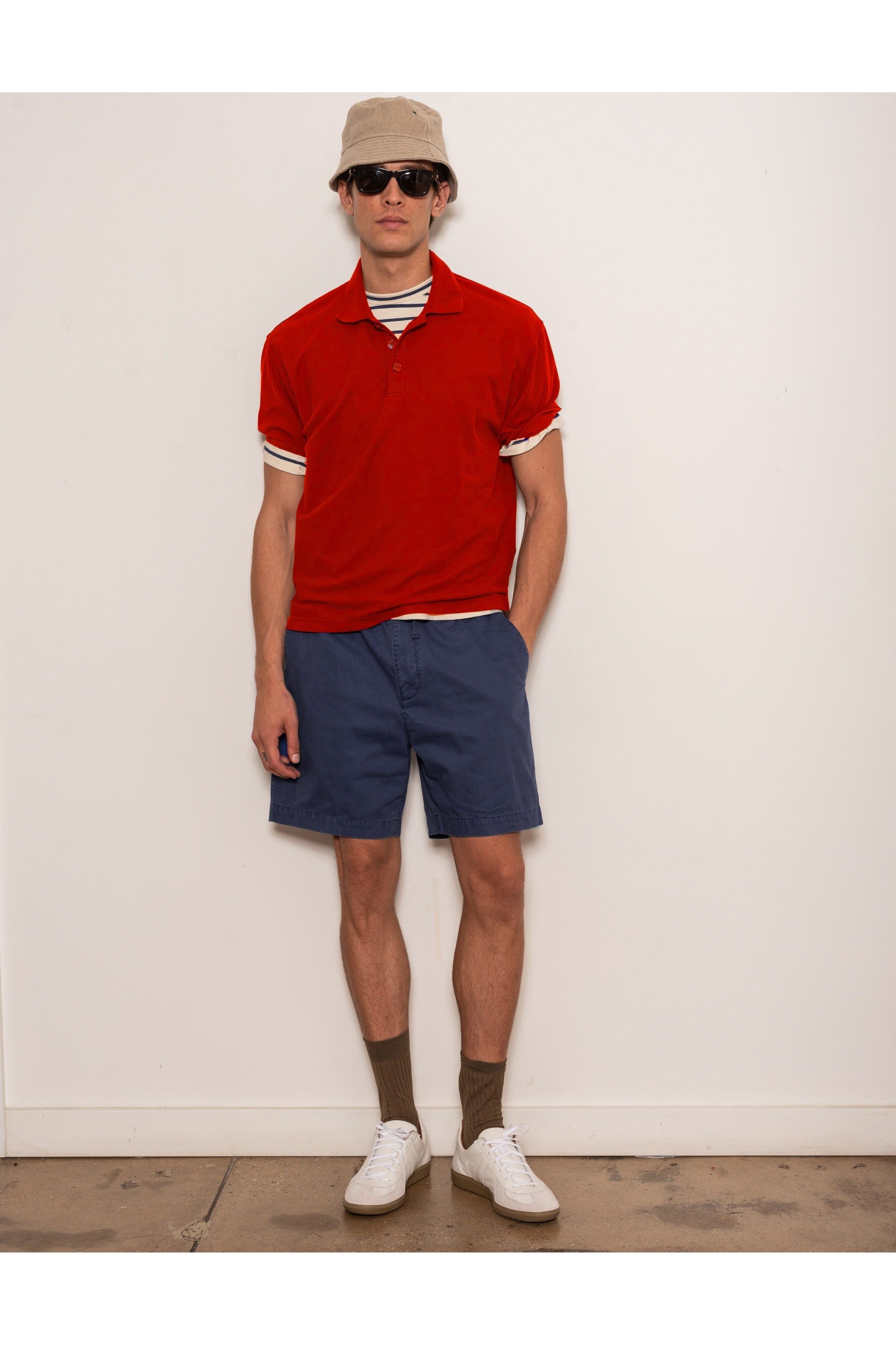 Garment Dyed Polo in Pique Cotton Alex Mill